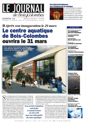 Le journal de Bois-Colombes JBC n°45- Mars/Avril 2003