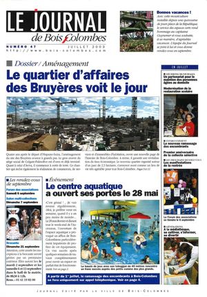 Le journal de Bois-Colombes JBC n°47- Juillet 2003