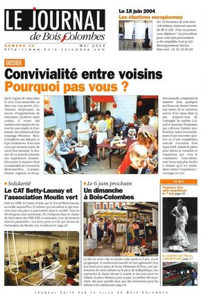 Le journal de Bois-Colombes JBC n°52- Mai 2004