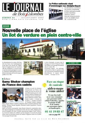Le journal de Bois-Colombes JBC n°53-  Juillet/Aout 2004