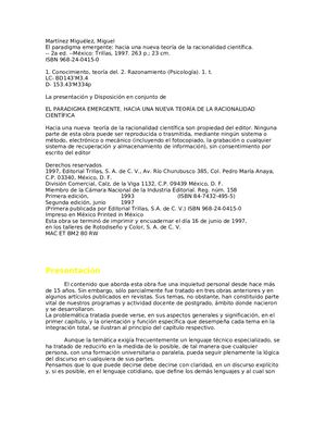 Martinez Miguelez Miguel El Paradigma Emergente 1997 141p (1)