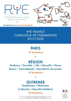 RYE Catalogue des formations 2019 - 2020