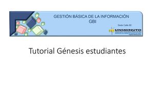 Tutorial Génesis Estudiantes