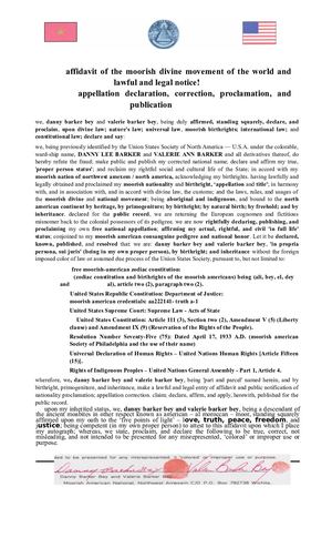 Proclmation Of Appellation