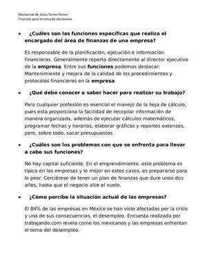 Finanzas Para La Toma De Decisiones