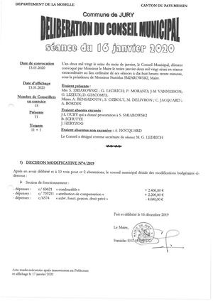 CM du 16/01/2020