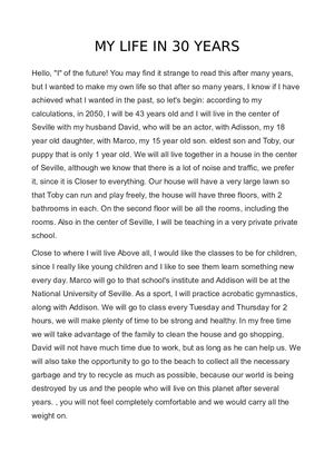 Historia De Ingles, Mi Vida En 30 Años