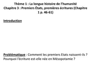 Premiers Etats Et Premières éCritures 6e1