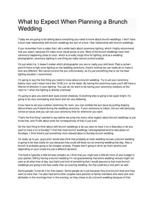 What To Expect When Planning A Brunch Wedding