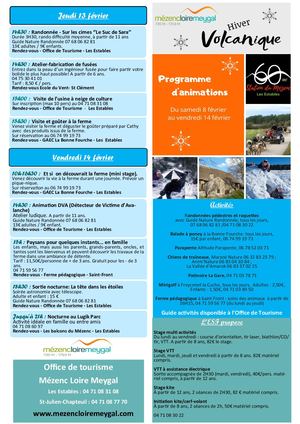 Pgm Anima° 8 Fev Au 14 Fev
