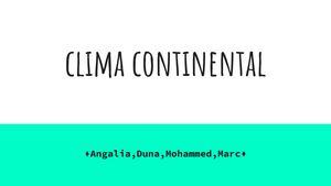 Clima Continental