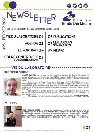 NEWSLETTER #98, février 2020