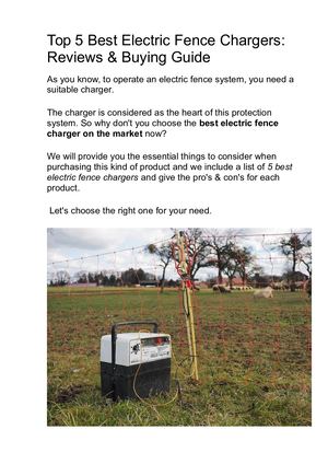 Top 5 Best Electric Fence Charger on the Market