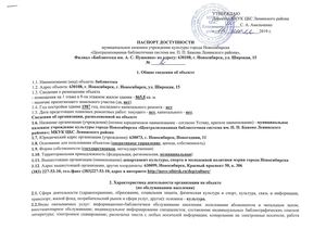 Паспорт доступности Пушкина