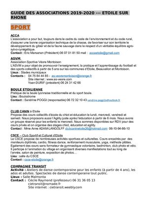 Guide Des Associations 2019