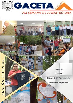 Gaceta XLI Semana de Arquitectura