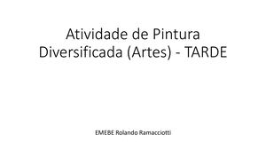 Atividade De Pintura Diversificada (Artes)