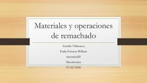 Materiales Y Operaciones De Remachado