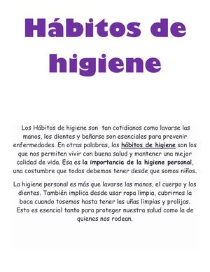 Hábitos De Higiene