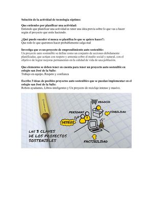 Solución De La Actividad De Tecnología Séptimo
