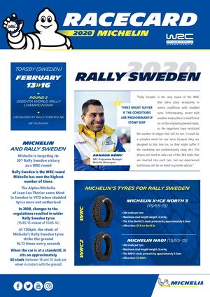 MICHELIN WRC - Racecard - 2020 Rally Sweden (EN)