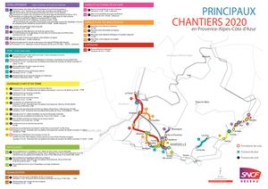 Carte Des Chantiers Principaux SNCF Réseau 2020