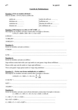 Chap 1 Contrôle Corrige Pour Le Site