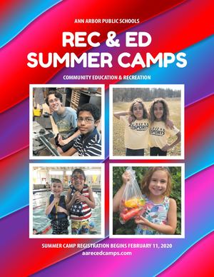 Ann Arbor Rec & ED Summer Camps 2020