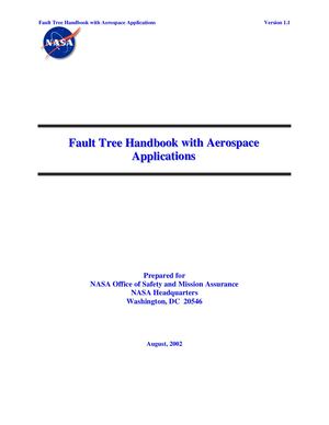 25 Nasa Fault Tree Handbook With Aerospace Applications Copy