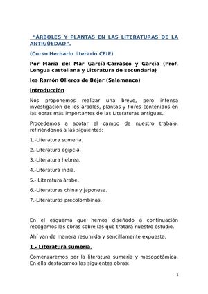 Herbario Literario (Curso Cfie)