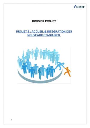 Projet Procédure D Intégration Des Nouveaux Stagiaires