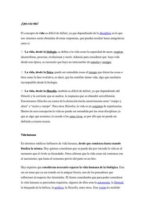 Qué Es La Vida