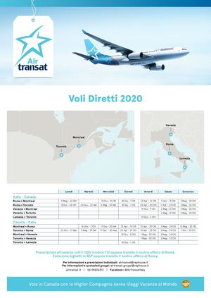 Voli Diretti Air Transat Estate 2020