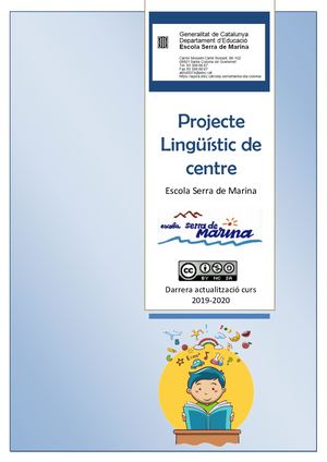 Projecte Lingüístic Escola Serra De Marina