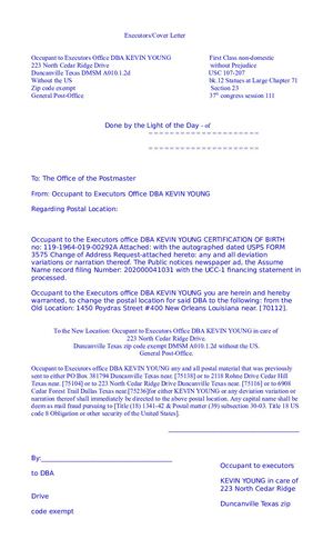 Legal Notice / Statement of Fact
