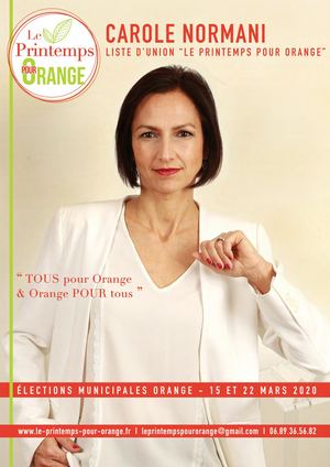 Programme Carole Normani #municipales2020 #villedorange #VotezNormani