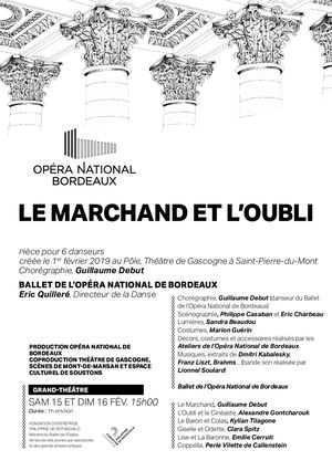 LE MARCHAND ET L'OUBLI - 15 ET 16 FEV. 2020