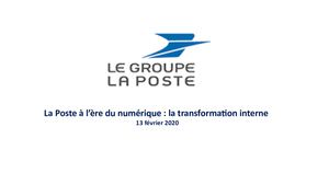 Keynote La Poste Transformation Numérique - Gruhier Sabine