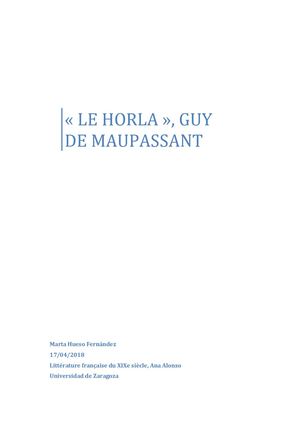 Le Horla, Maupassant