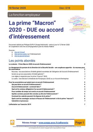 D19 L'accord D'intéressement