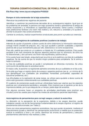 Fenell Baja Autoestima