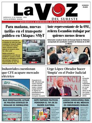 Diario La Voz del Sureste  19-02-2020