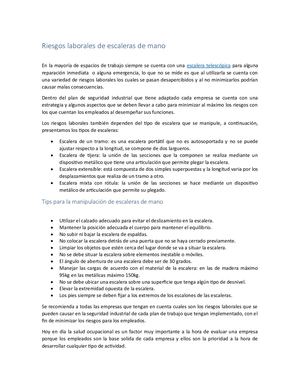 Riesgos Laborales De Escaleras