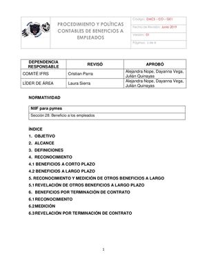 Políticas  Beneficios A Empleados. (1).