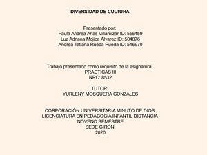 DIVERSIDAD DE CULTURA