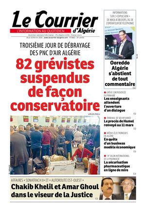 Le Courrier d'Algérie du jeudi 20 février 2020