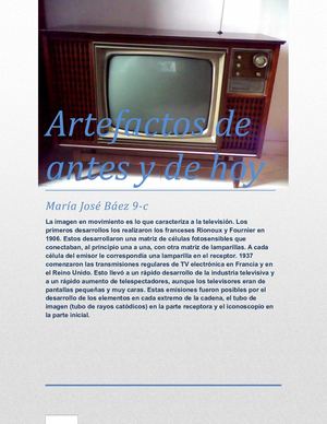 artefactos de antes y de hoy