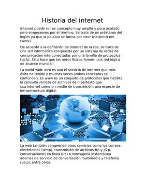 Historia Del Interrnet