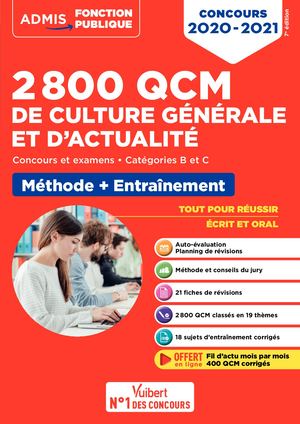 Extrait 2800 QCM de culture générale et d'actualité - Méthode et entraînement