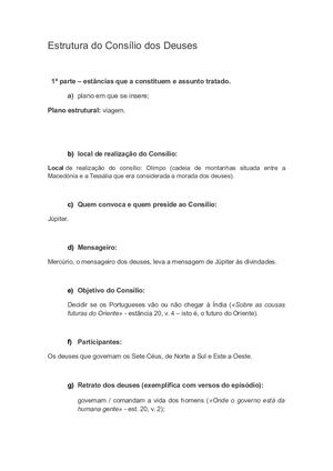 Estrutura Do Consílio Dos Deuses